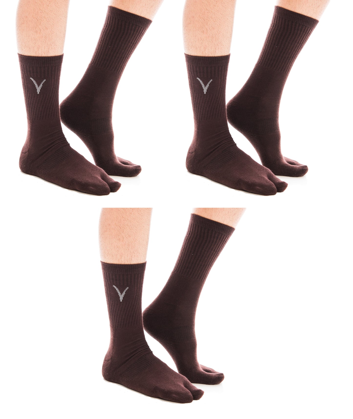 V-TOE Split-Toe Tabi Crew Athletic Or Casual Socks