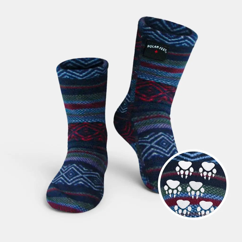 Kids' Nonskid Fleece Socks - Nordic