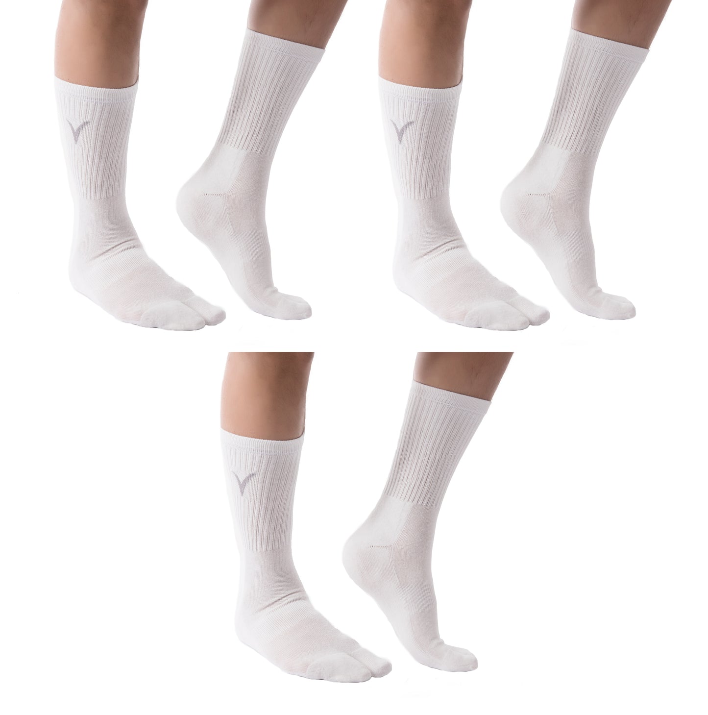 V-TOE Split-Toe Tabi Crew Athletic Or Casual Socks