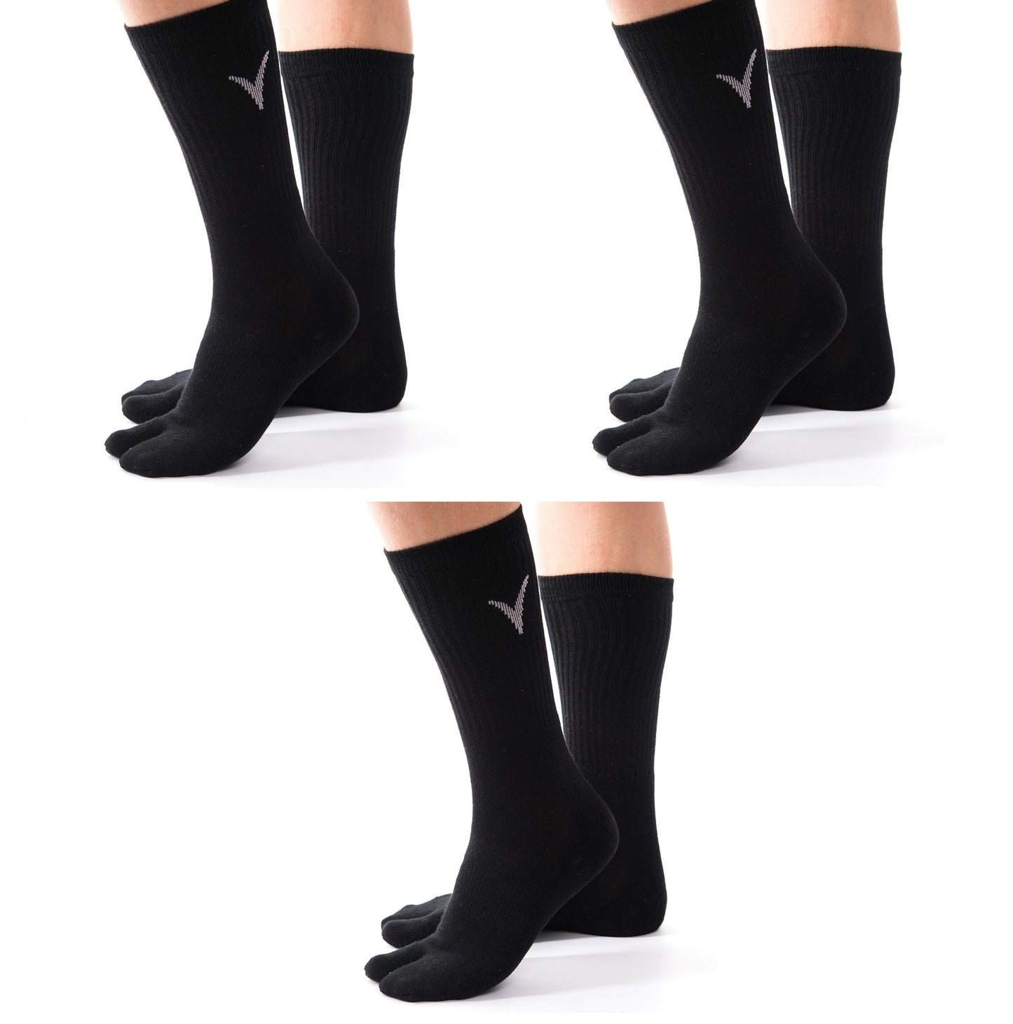 V-TOE Split-Toe Tabi Crew Athletic Or Casual Socks