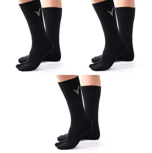 V-TOE Split-Toe Tabi Crew Athletic Or Casual Socks