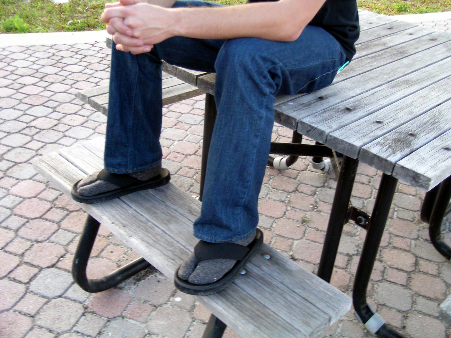Gray Flip Flop Casual Athletic Tabi Big Toe Socks