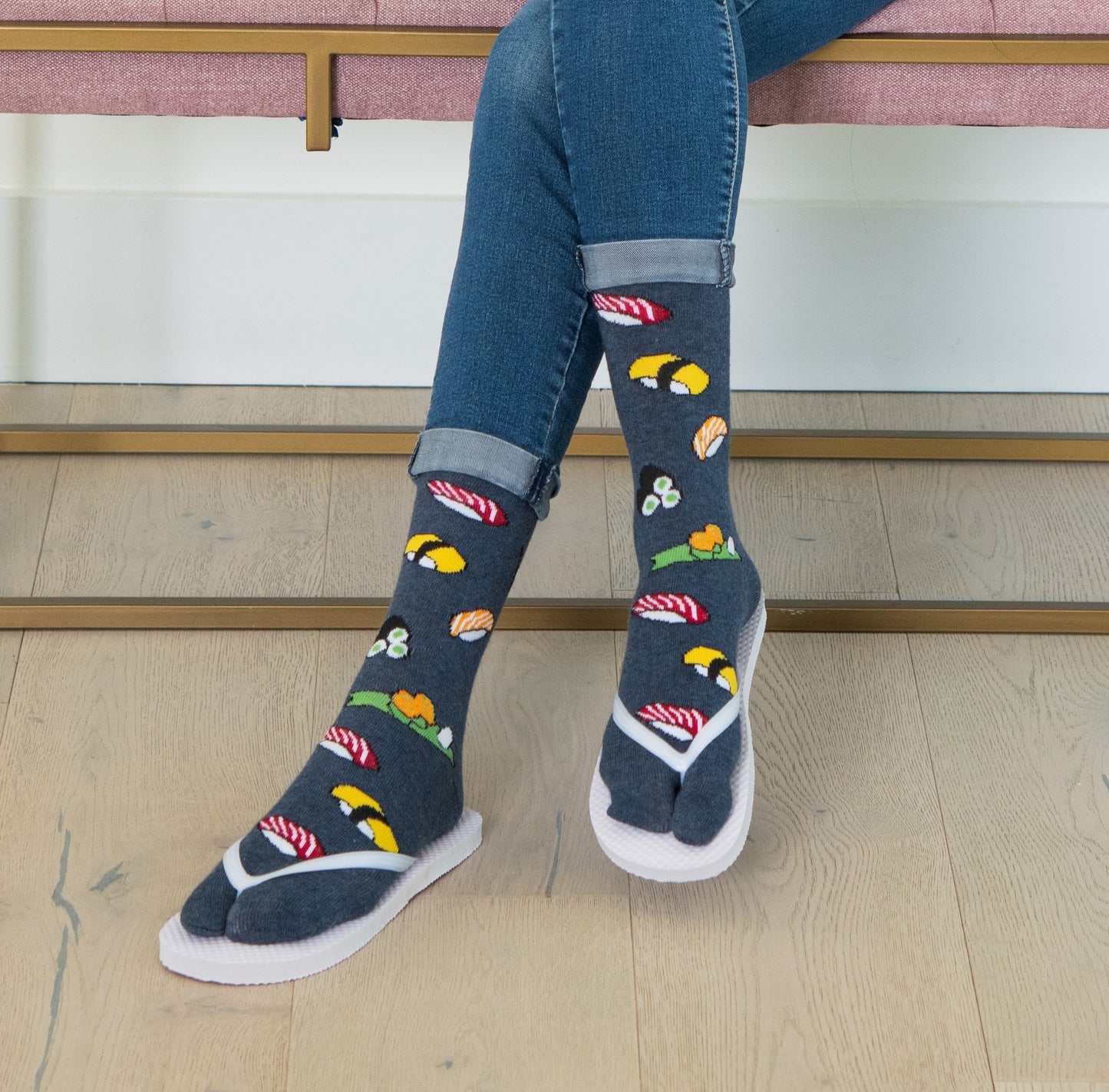 V-Toe Flip Flop Tabi Fun Pattern Socks